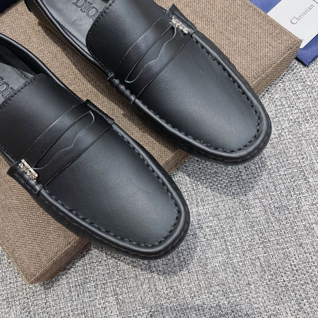 Dior Men's Black Moc-Toe Loafers