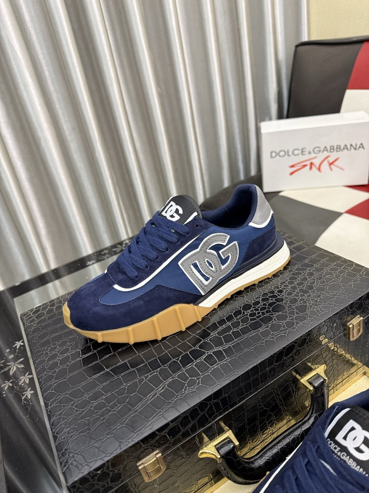 Dolce & Gabbana Navy Gum-Sole Sneakers