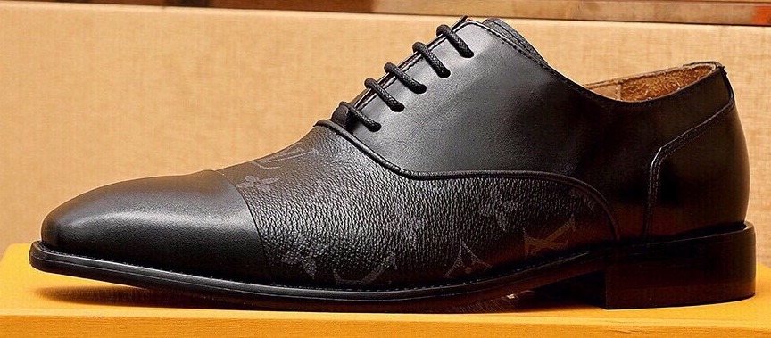 Louis Vuitton Patterned Panel Lace-Up Dress Shoes