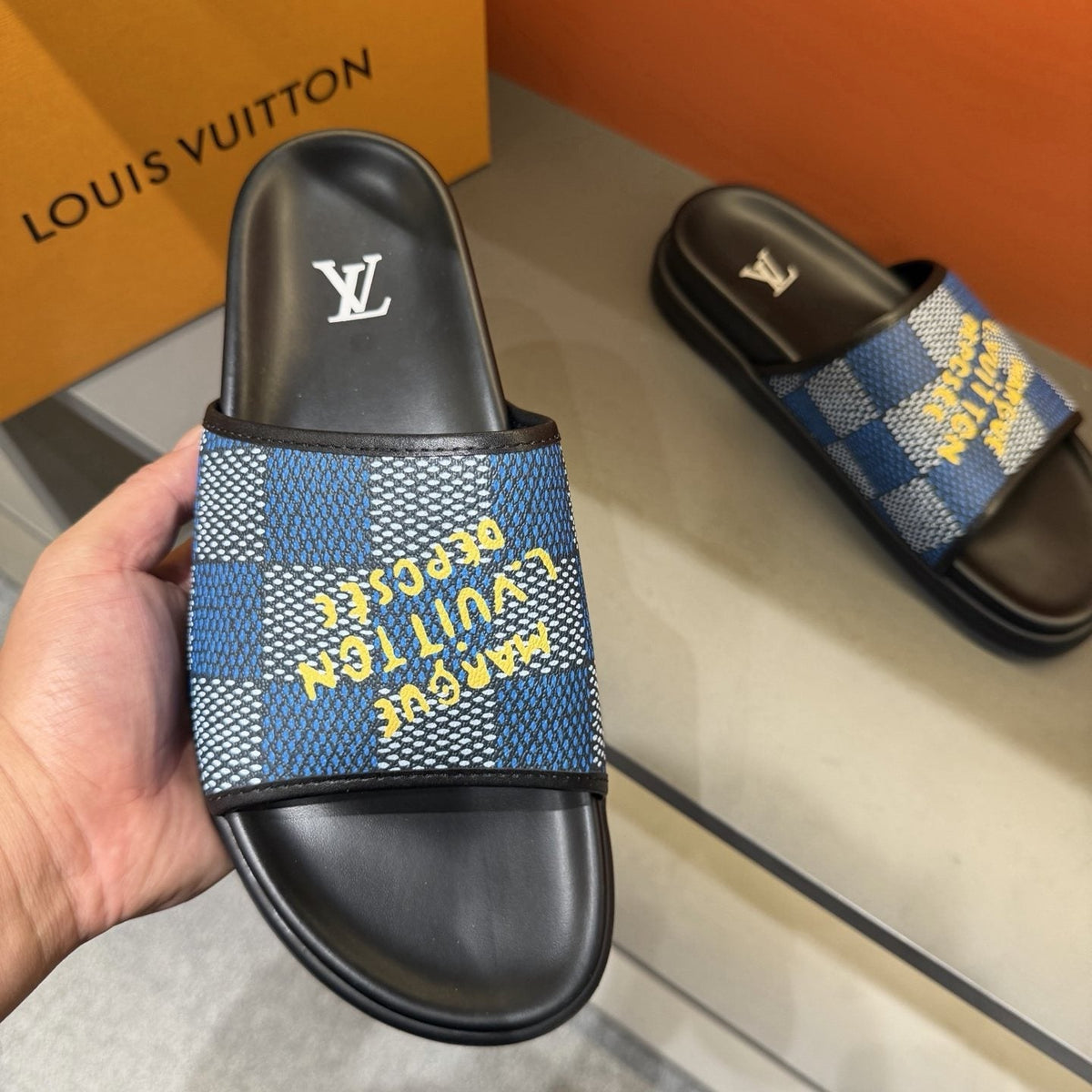 Louis Vuitton Patterned Strap Slides