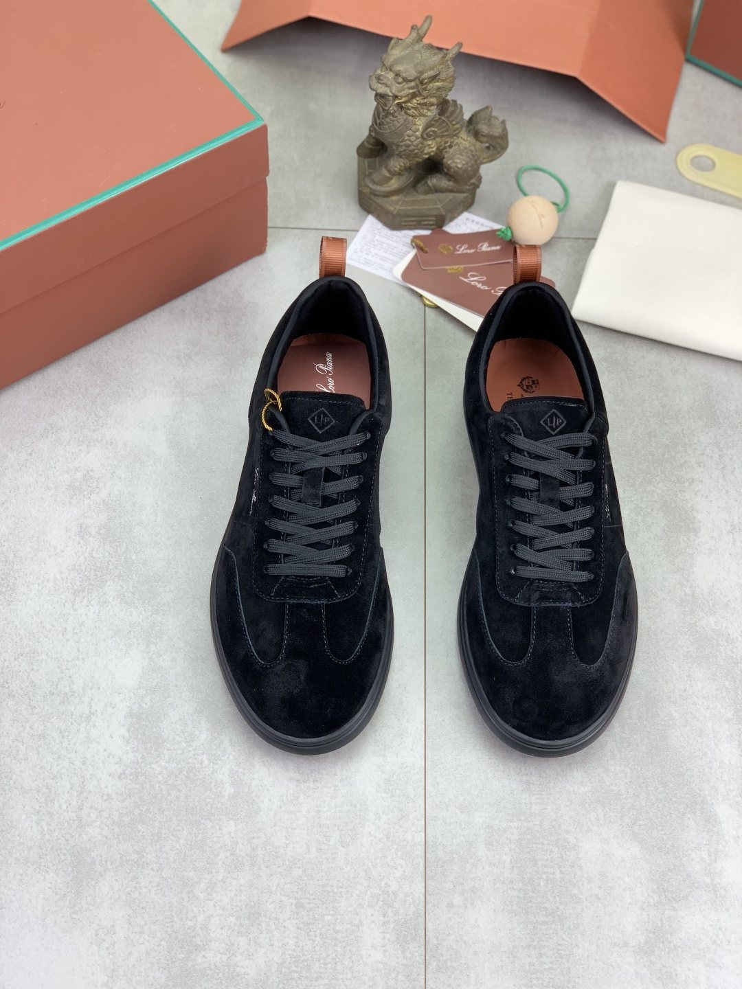 Loro Piana Paneled Low-Top Lace-Up Shoes
