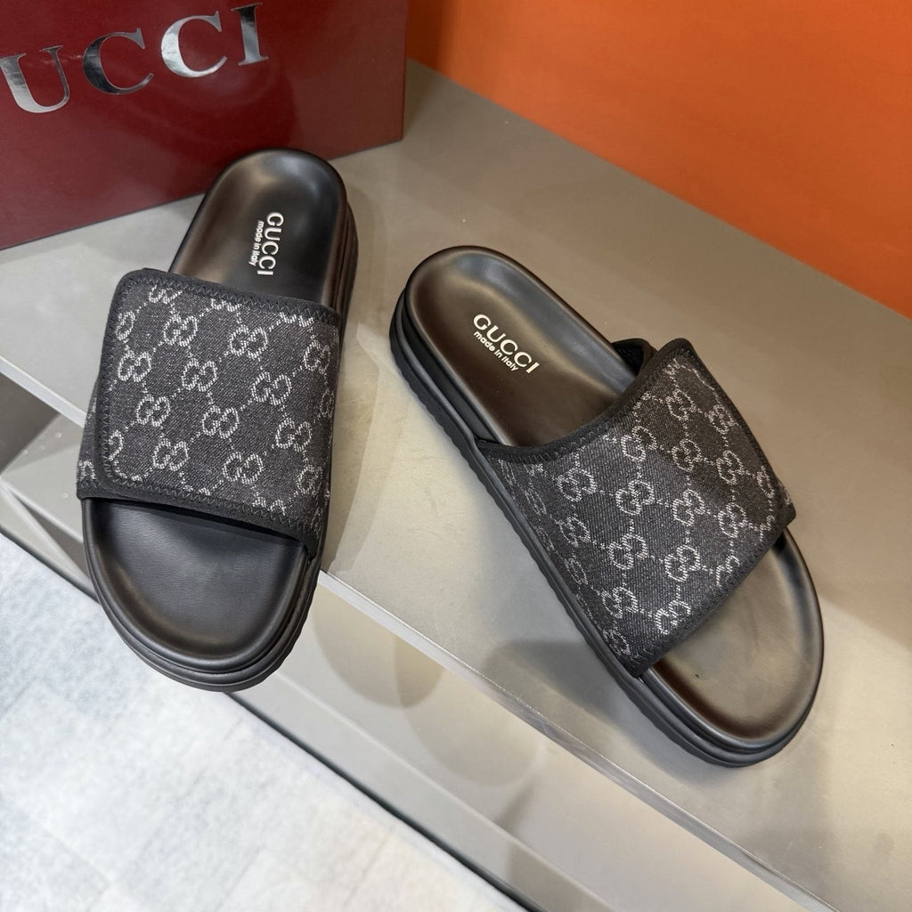 Gucci Monogram Slide Sandals