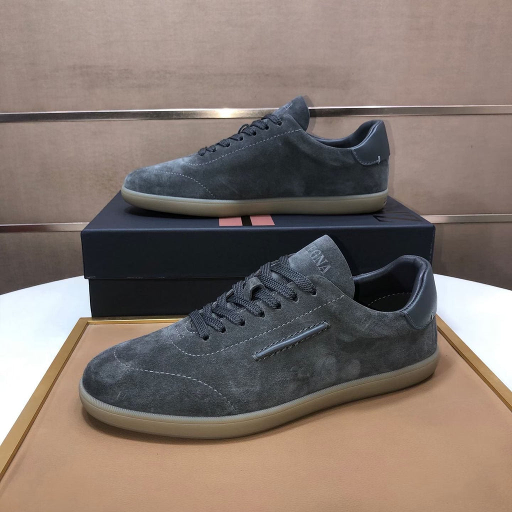Zegna 232 Suede Low-Top Sneakers
