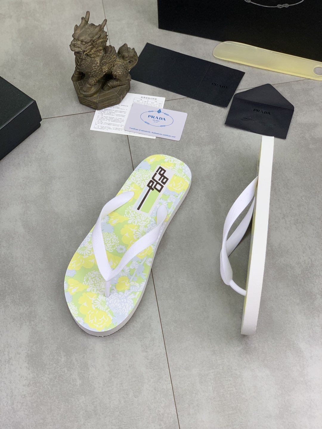 Prada Floral Thong Flip-Flops
