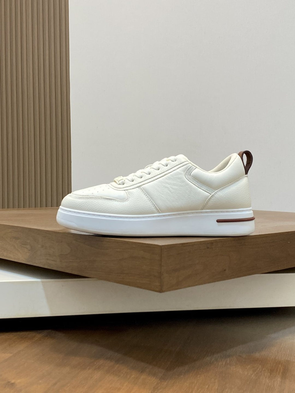 Loro Piana Men's Tennis Walk Low-Top Sneakers - Contrast Heel Tab