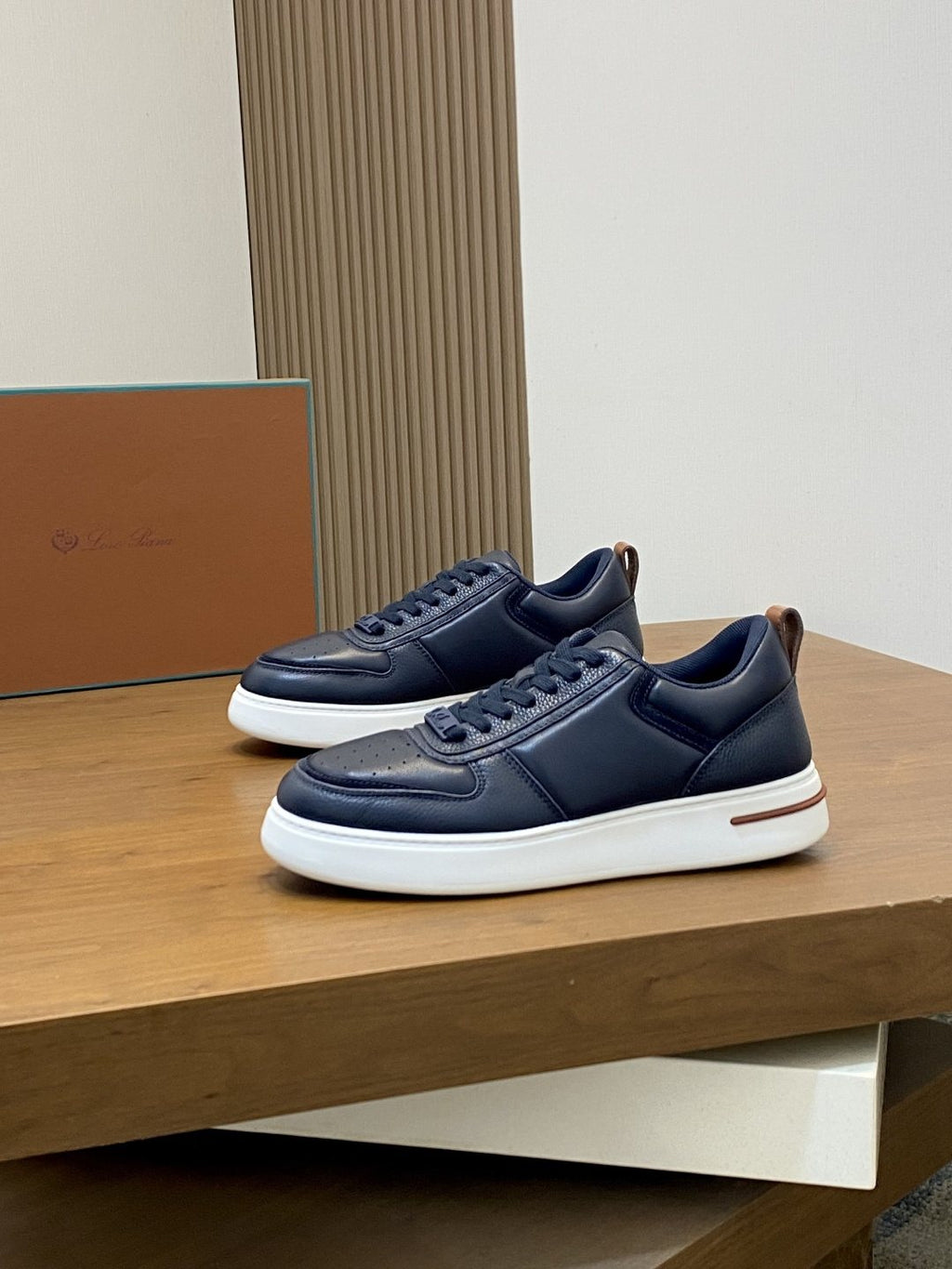 Loro Piana Men's Tennis Walk Low-Top Sneakers - Contrast Heel Tab