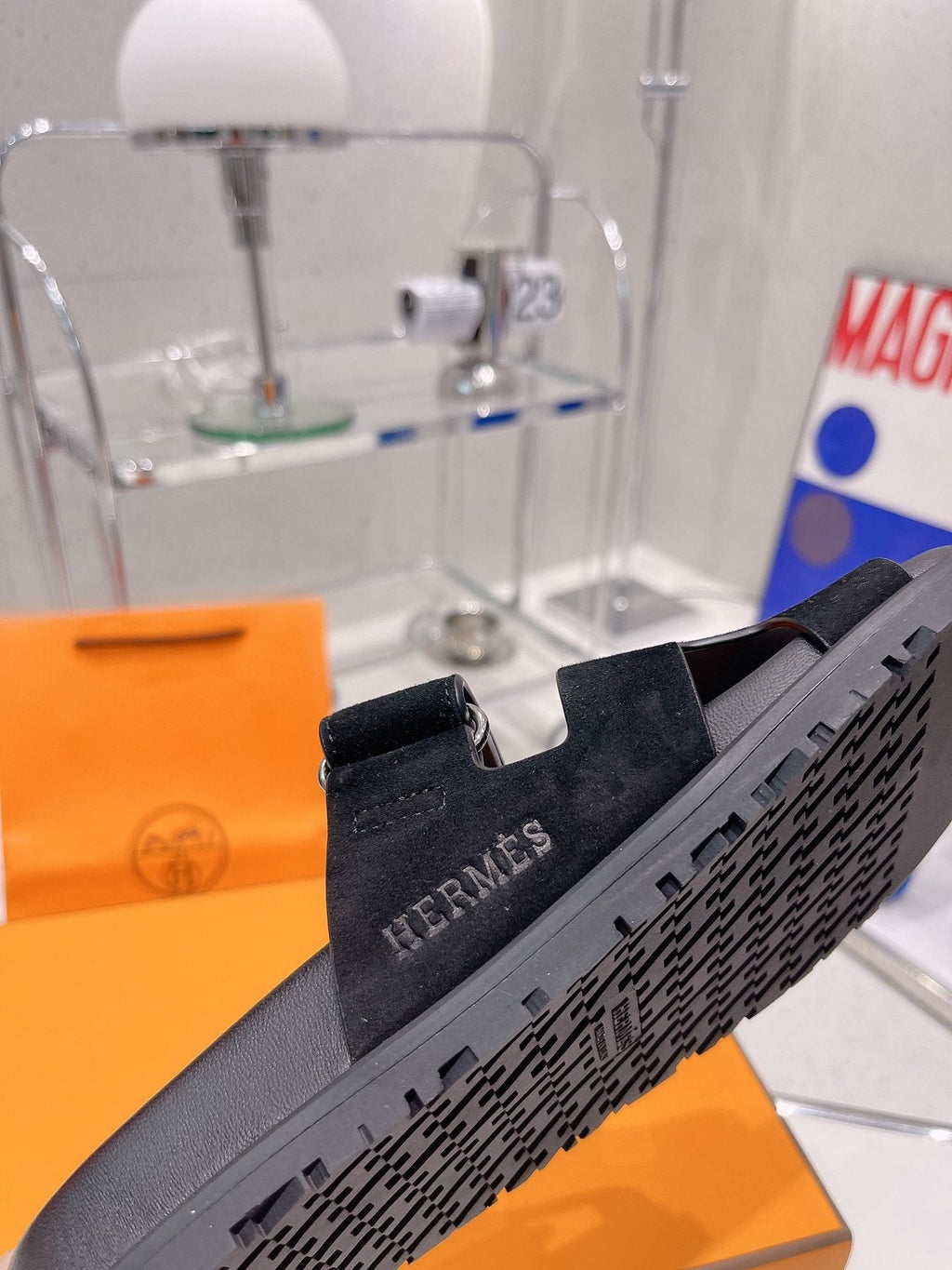Hermès Men's H-Cutout Slide Sandals